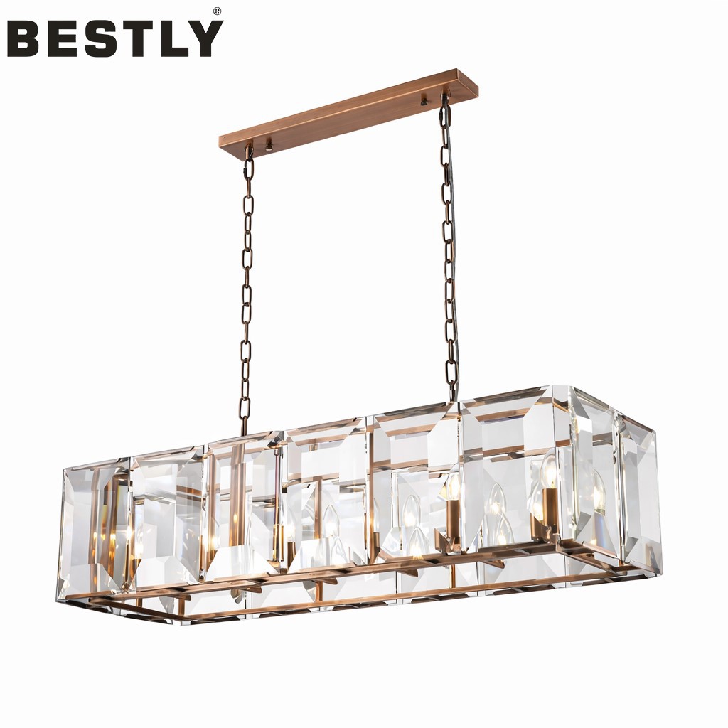 Long Pendant Lamp with Clearly Glass In Red Copper Finish Long Pendant Lamp with Clearly Glass In Red Copper Finish