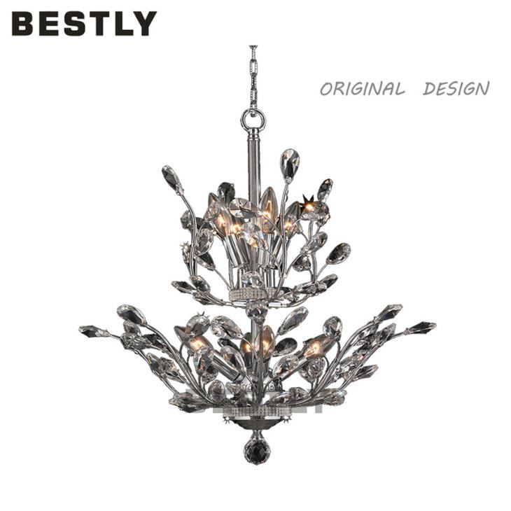 Samtida 2-vånings kristallkrona taklampor