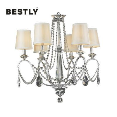 Klassiska kristallkrona lampor med skugga